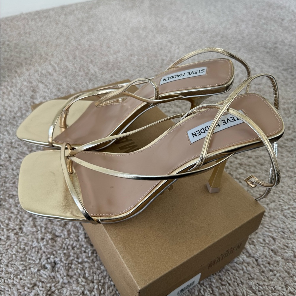 Steve Madden Annie Champagne Gold Heel